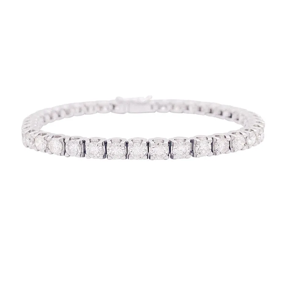 Ligne tennis or blanc diamants sold by 58 Facettes