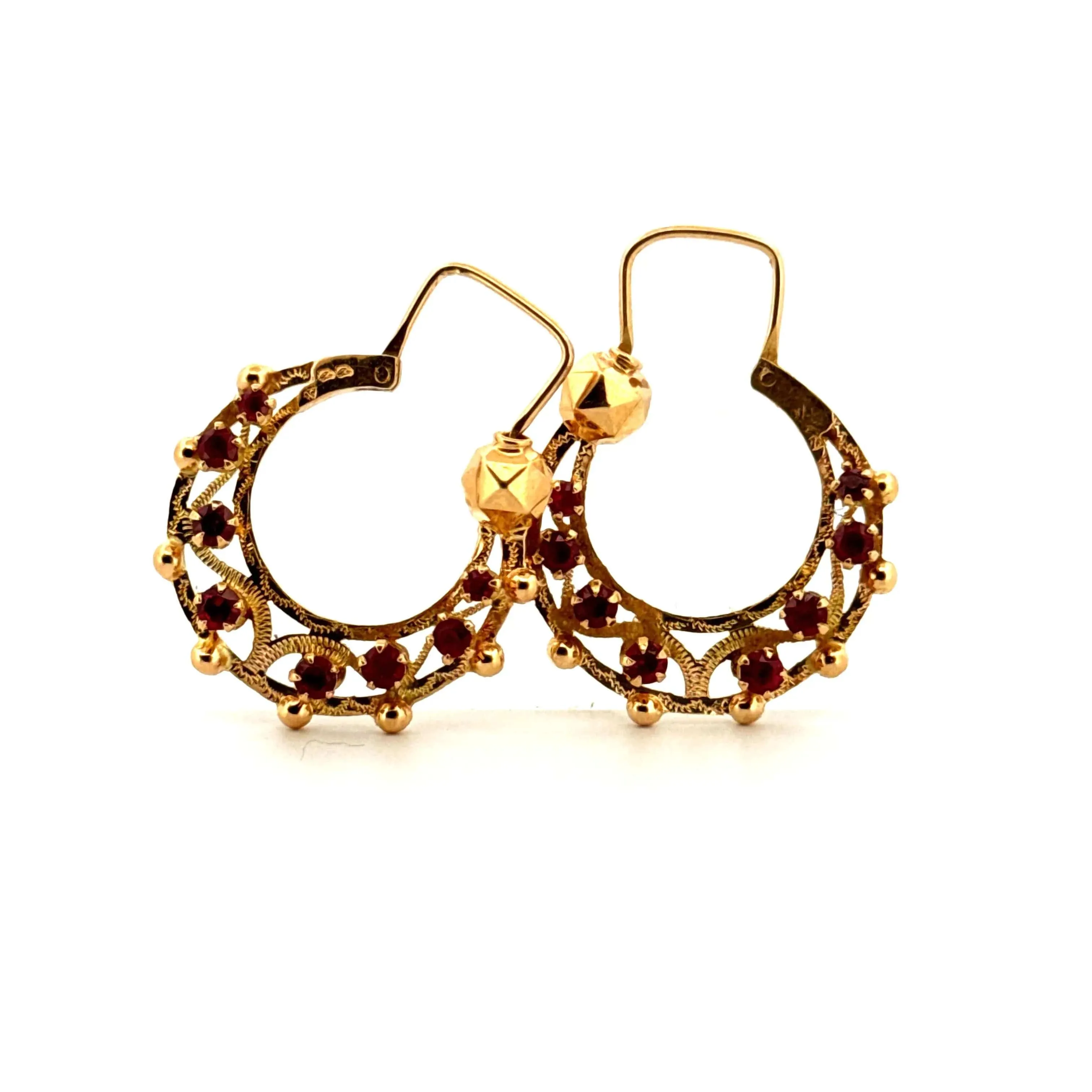 Créoles Or Jaune 18k & Rubis sold by 58 Facettes