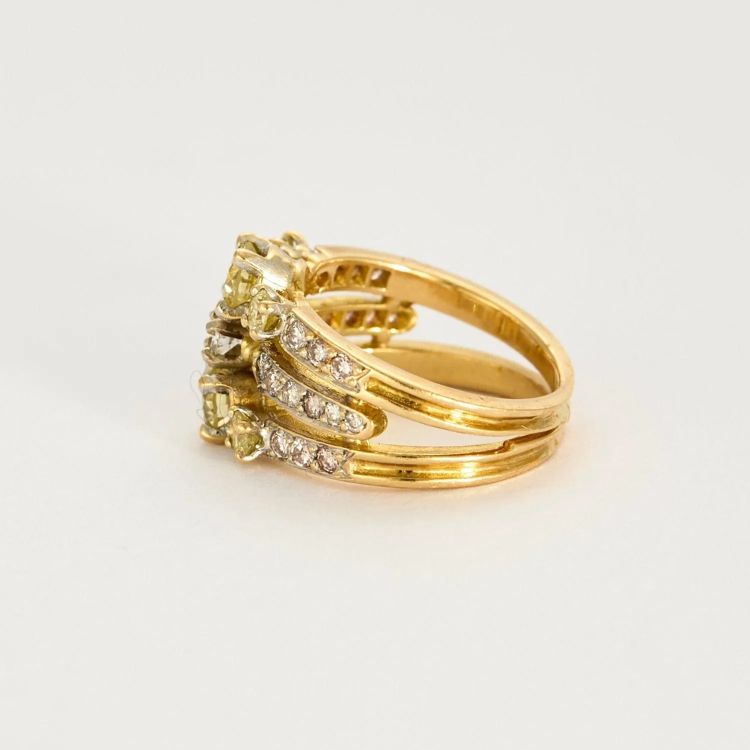 Bague bandeau à trois corps, 2 tons d'or et diamants sold by 58 Facettes product image thumbnail 5