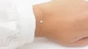 Bracelet souple en or jaune et diamants sold by 58 Facettes