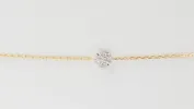 Bracelet souple en or jaune et diamants sold by 58 Facettes