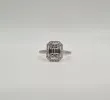 Bague or blanc sertie de diamants baguettes et diamants ronds sold by 58 Facettes