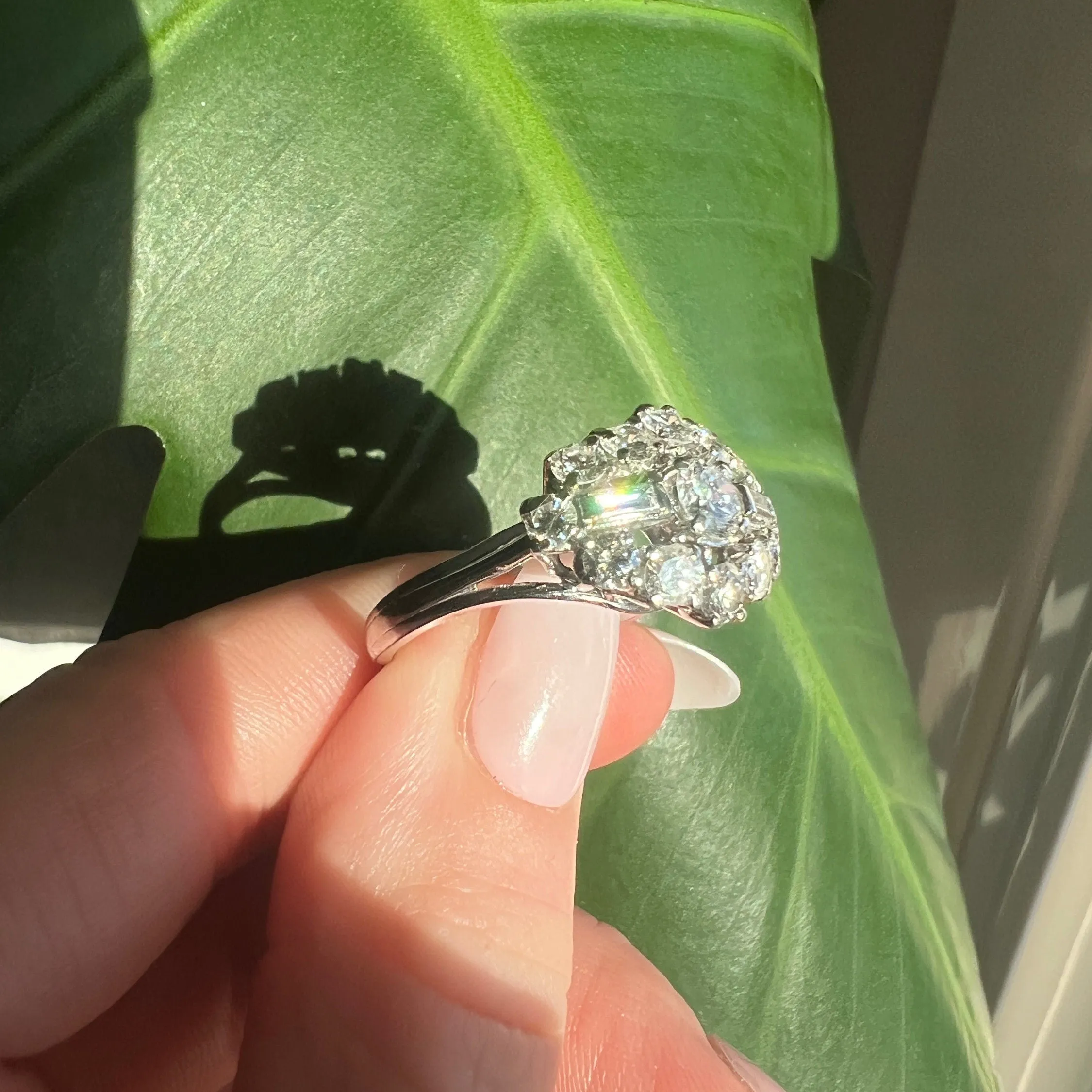 Bague Vintage or blanc, platine, diamants sold by 58 Facettes product image thumbnail 5