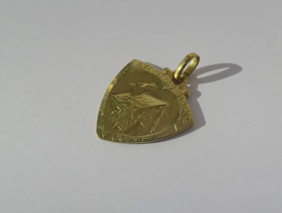 Emile Monier - Pendentif médaille Art nouveau en or jaune 18 carats sold by 58 Facettes product image thumbnail 4