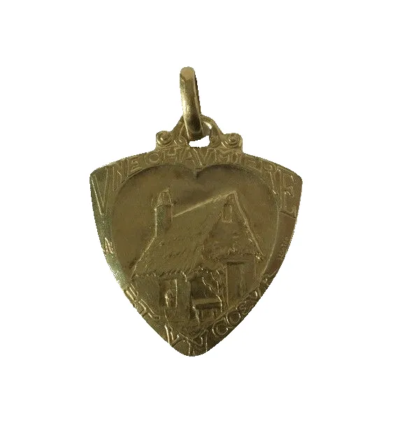 Emile Monier - Pendentif médaille Art nouveau en or jaune 18 carats sold by 58 Facettes