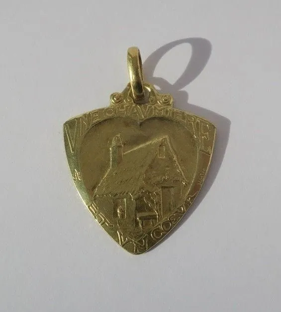 Emile Monier - Pendentif médaille Art nouveau en or jaune 18 carats sold by 58 Facettes product image thumbnail 2