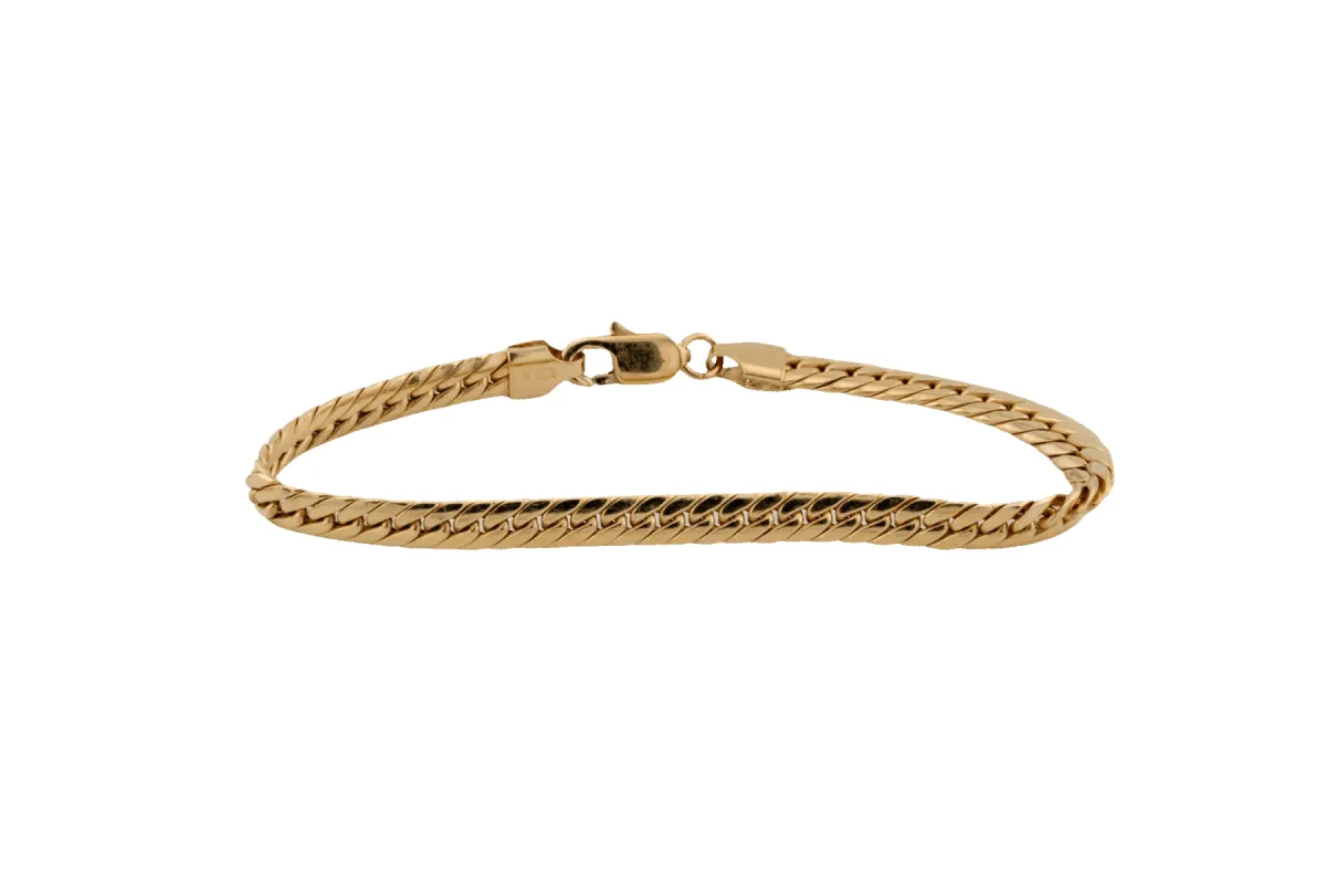 Bracelet serpent plat or jaune sold by 58 Facettes