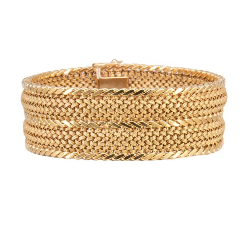 Bracelet maille polonaise or jaune sold by 58 Facettes