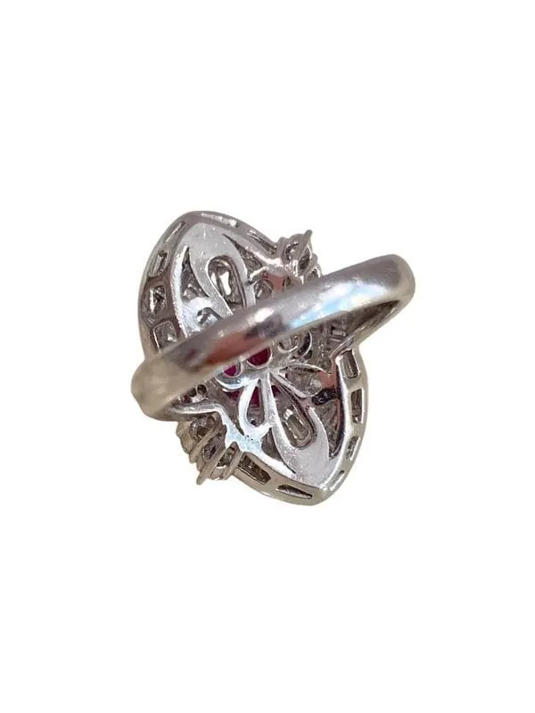 Importante bague en platine rubis et diamants sold by 58 Facettes product image thumbnail 3