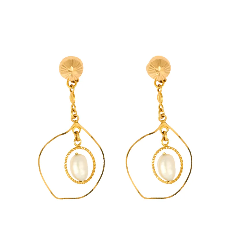 Paire de boucles d'oreilles pendantes perle de culture sold by 58 Facettes
