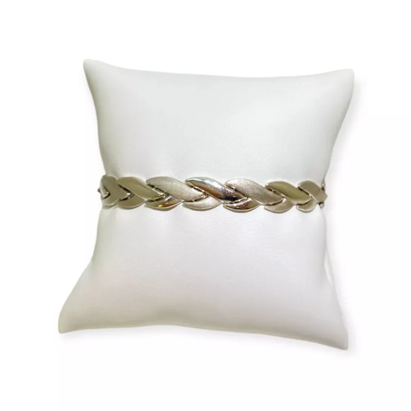 Bracelet tressé or blanc sold by 58 Facettes