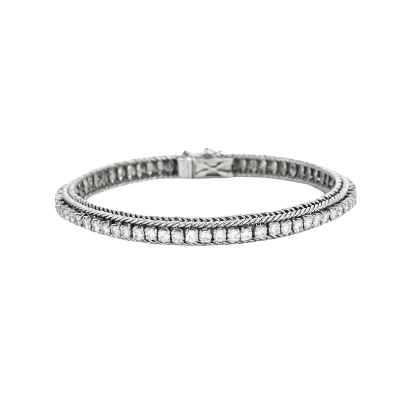 Bracelet or blanc, diamants sold by 58 Facettes