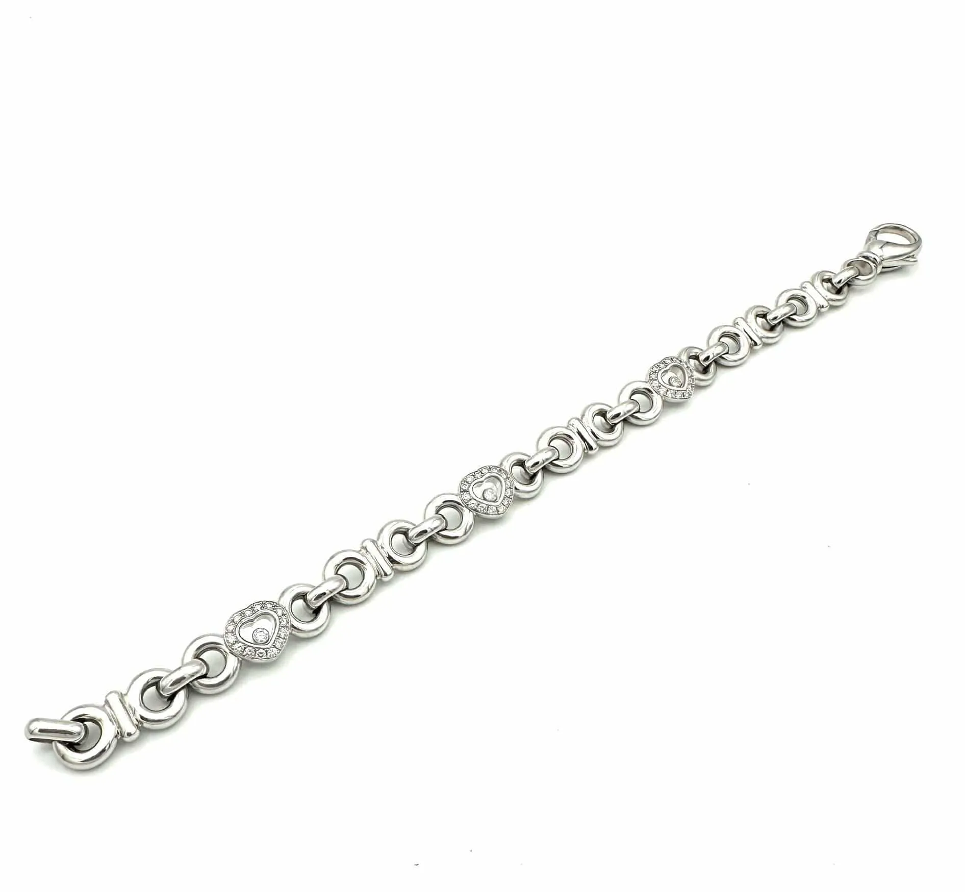 CHOPARD. Collection "Happy Diamonds", bracelet or blanc et diamants sold by 58 Facettes product image thumbnail 2