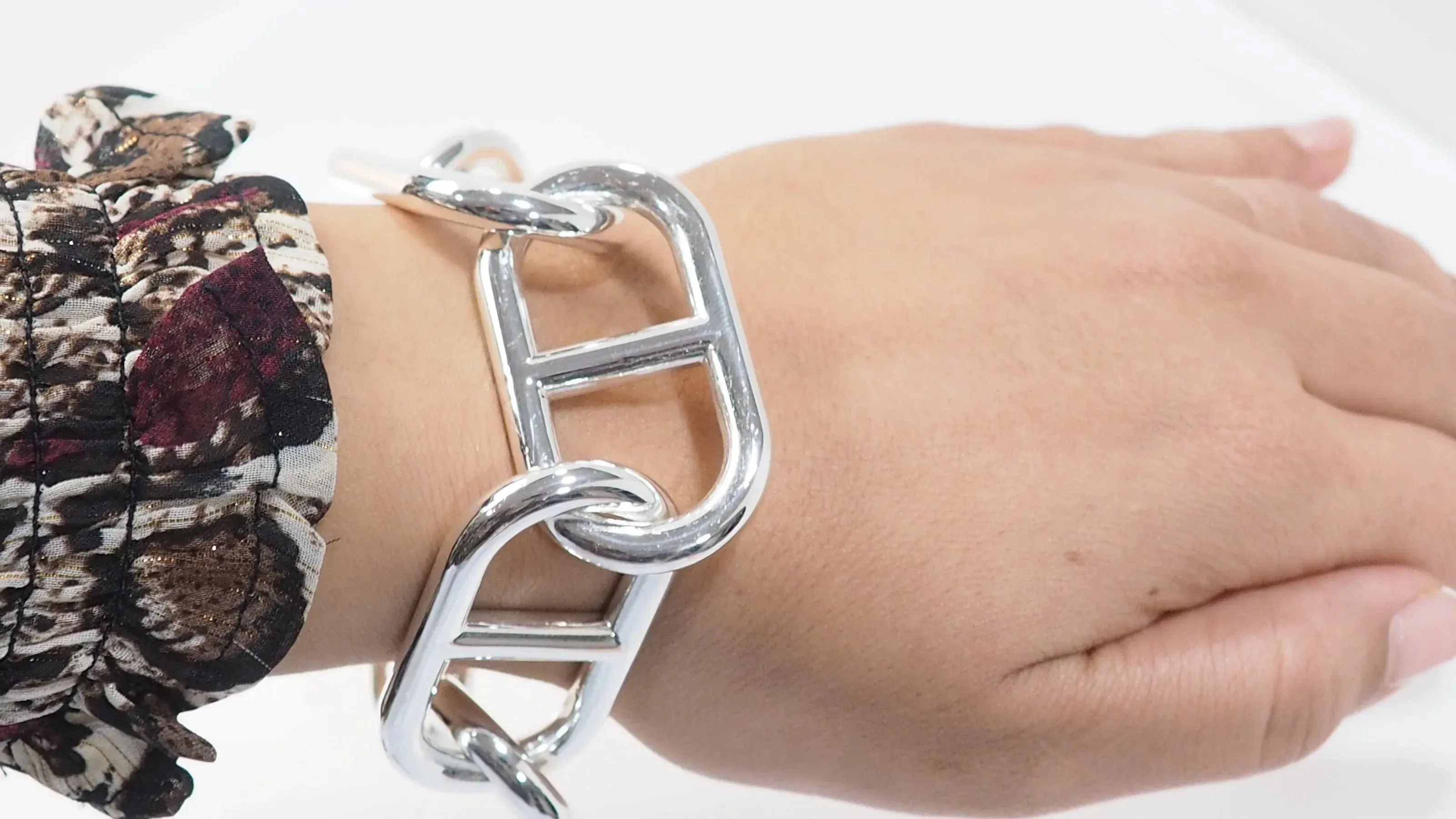 HERMES - Bracelet chaîne d'ancre XL en argent sold by 58 Facettes product image thumbnail 3