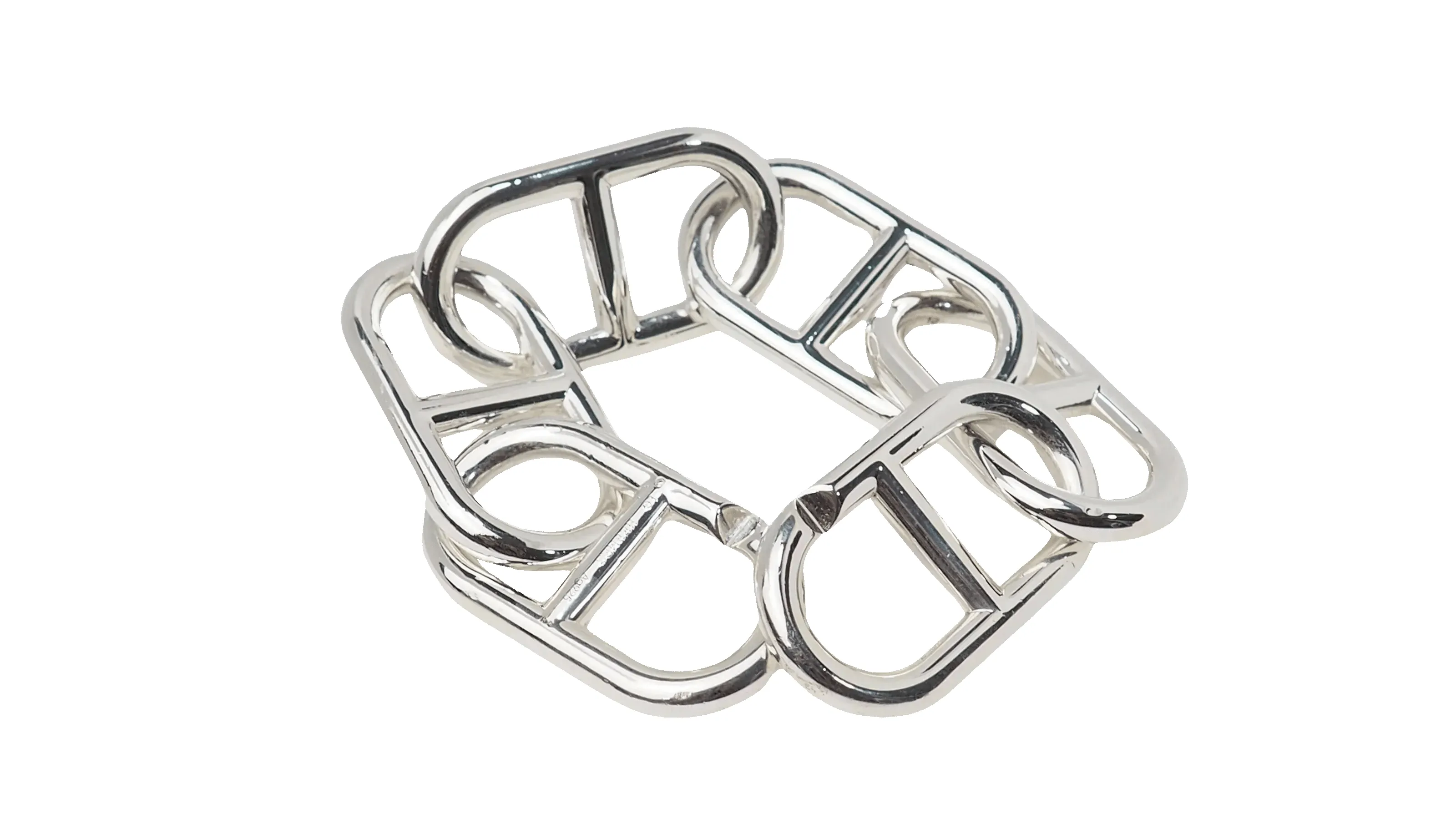 HERMES - Bracelet chaîne d'ancre XL en argent sold by 58 Facettes