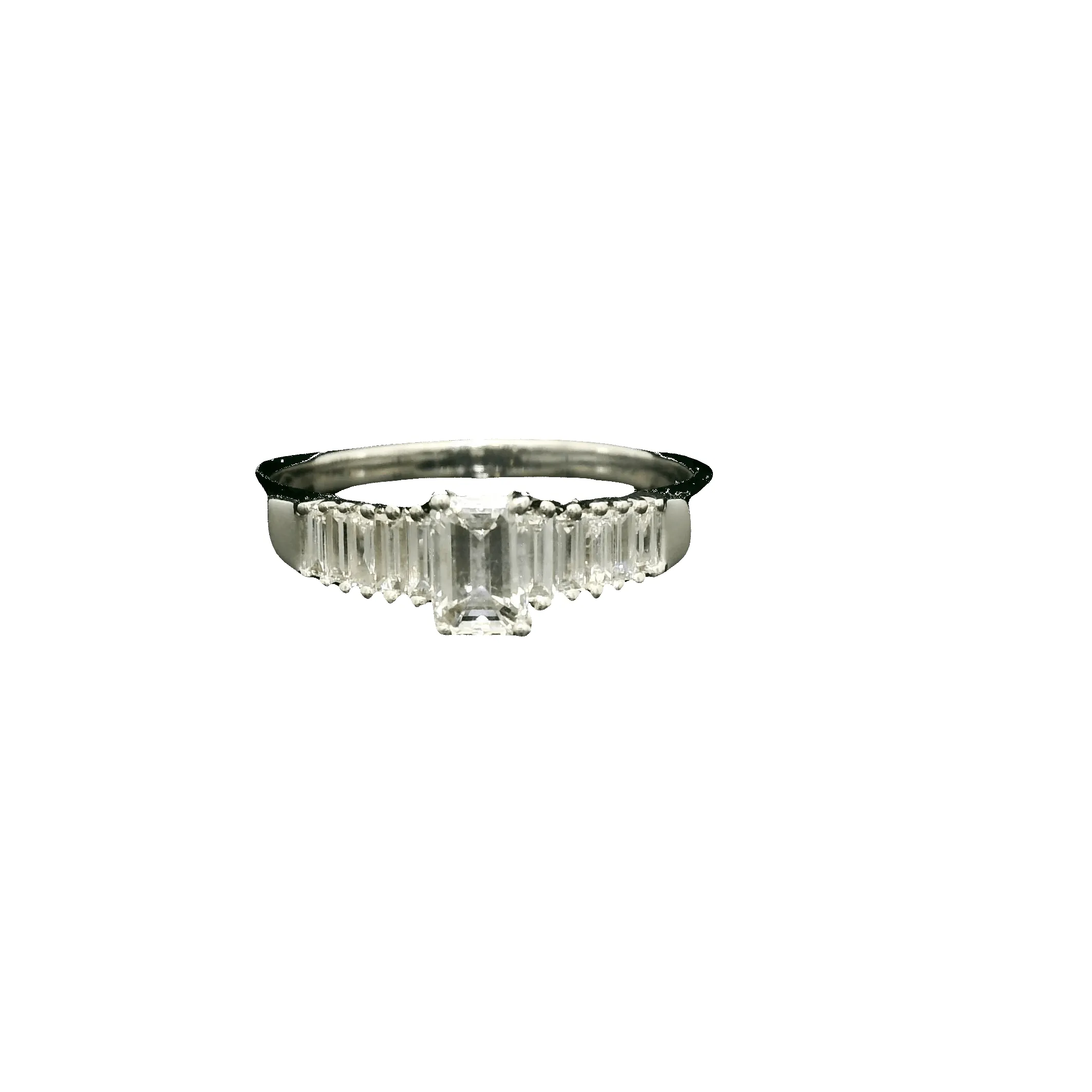 Bague avec diamants baguette sold by 58 Facettes