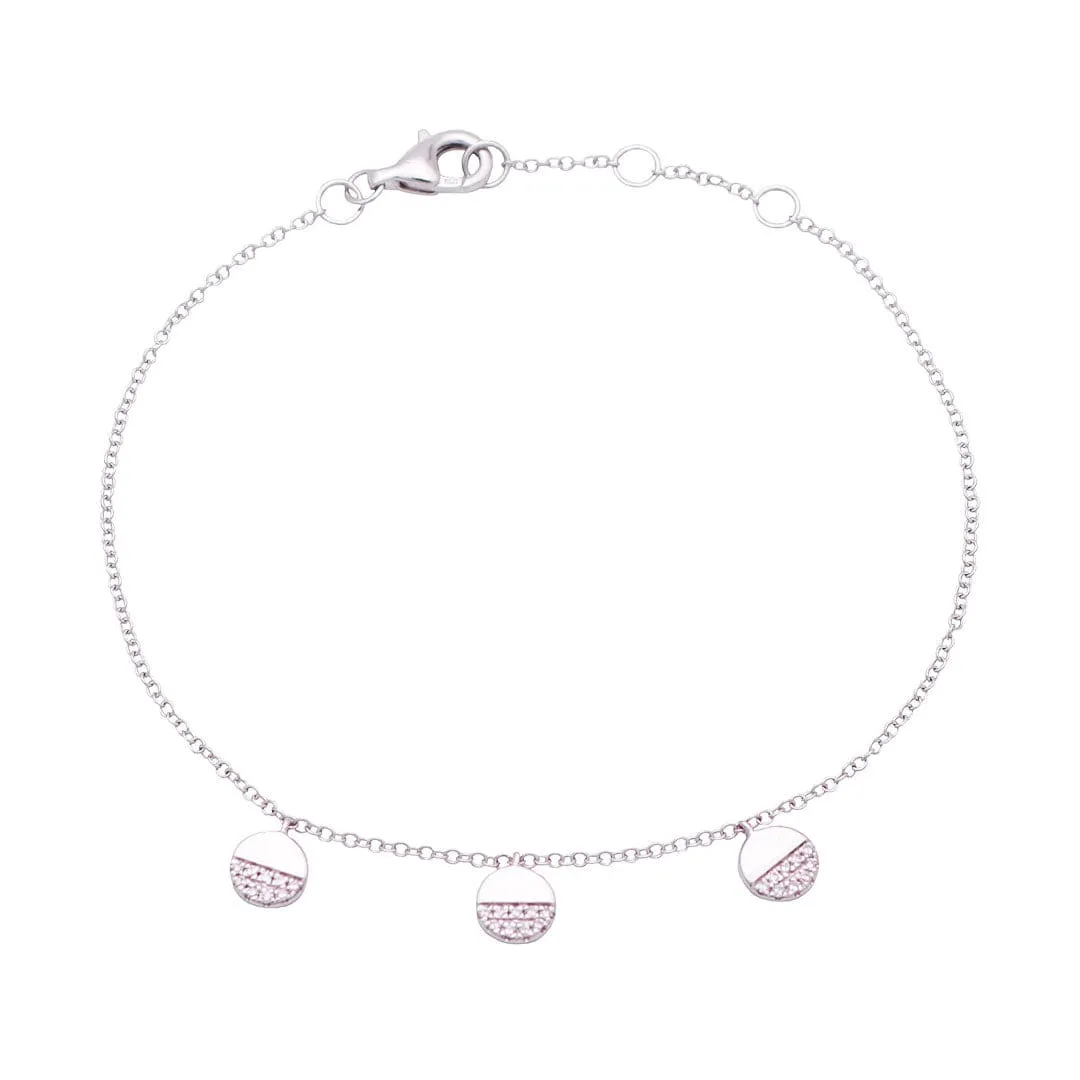 Bracelet pampilles diamant or blanc sold by 58 Facettes