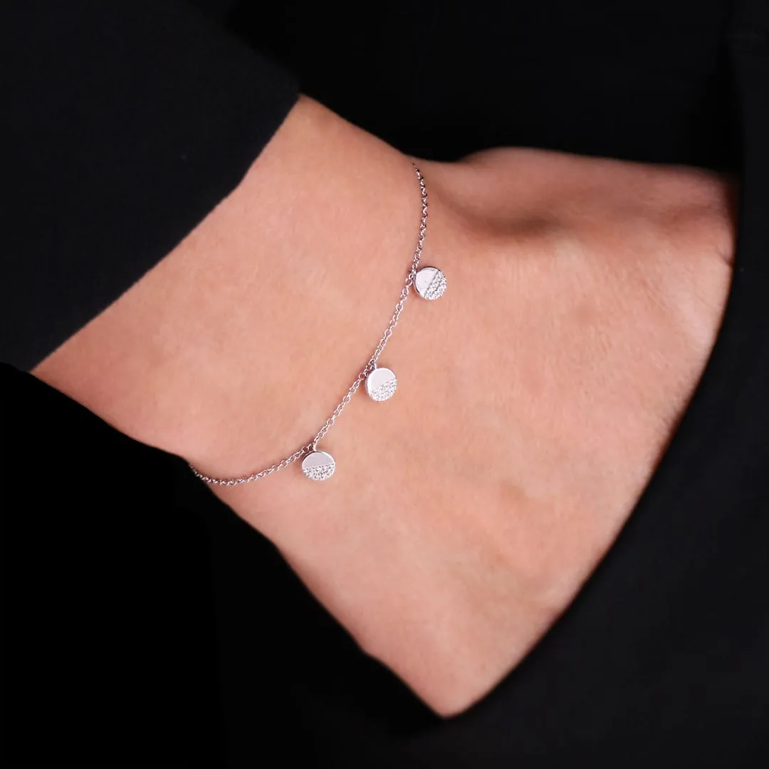 Bracelet pampilles diamant or blanc sold by 58 Facettes product image thumbnail 2