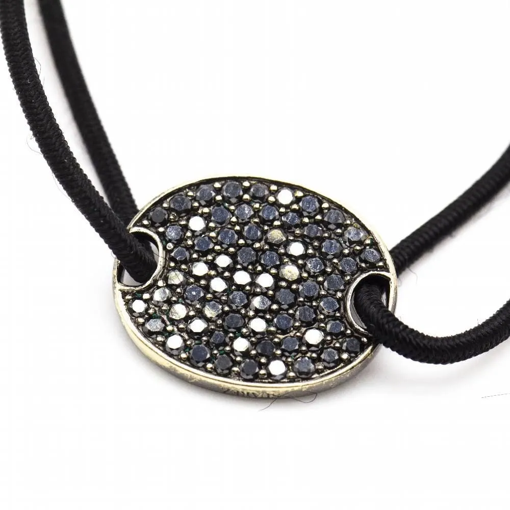 Bracelet élastique SUAREZ en or et diamants noirs sold by 58 Facettes product image thumbnail 4