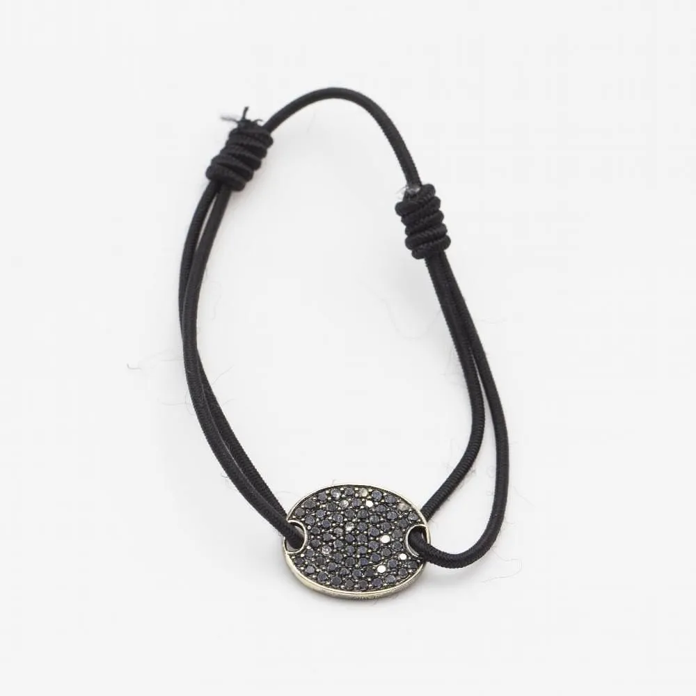 Bracelet élastique SUAREZ en or et diamants noirs sold by 58 Facettes product image thumbnail 3