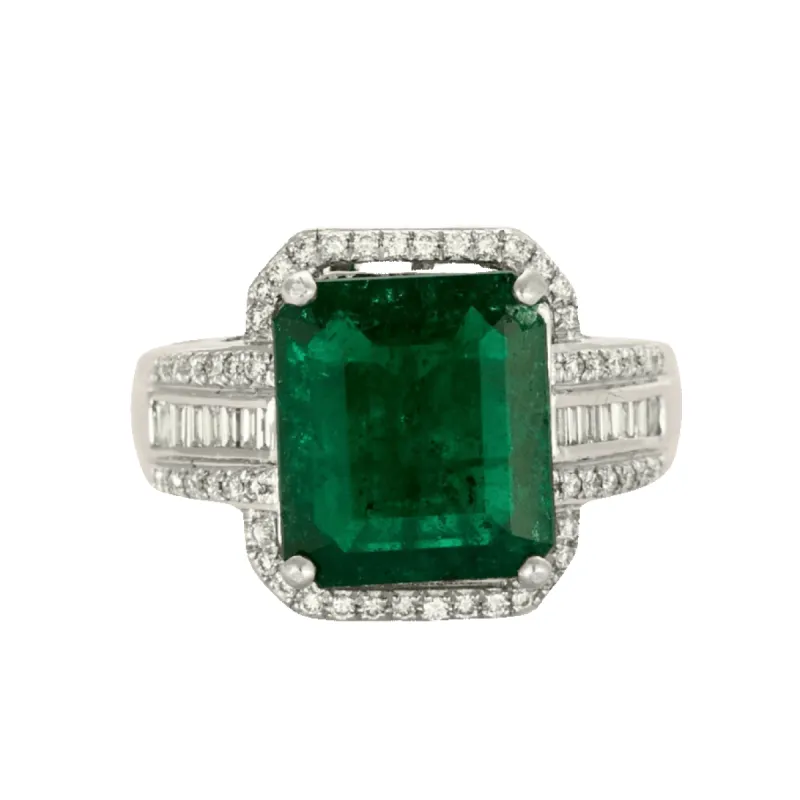 Bague or gris et émeraude Colombienne sold by 58 Facettes