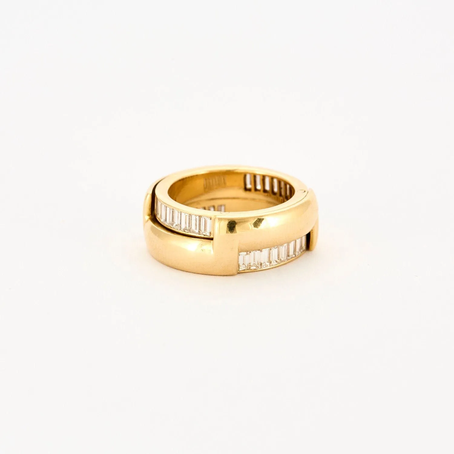 Bague or jaune et baguettes transformable sold by 58 Facettes product image thumbnail 4