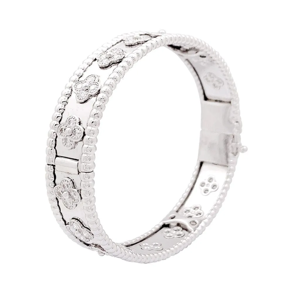 Bracelet Van Cleef & Arpels "Perlée" or blanc, diamants. sold by 58 Facettes product image thumbnail 3