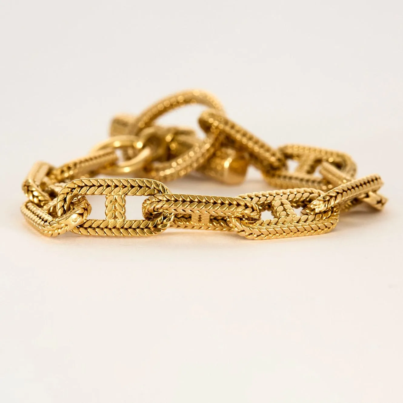 HERMES - Attribué à Georges Lenfant - Bracelet chaine d'ancre en or jaune. Grand modèle. sold by 58 Facettes product image thumbnail 4