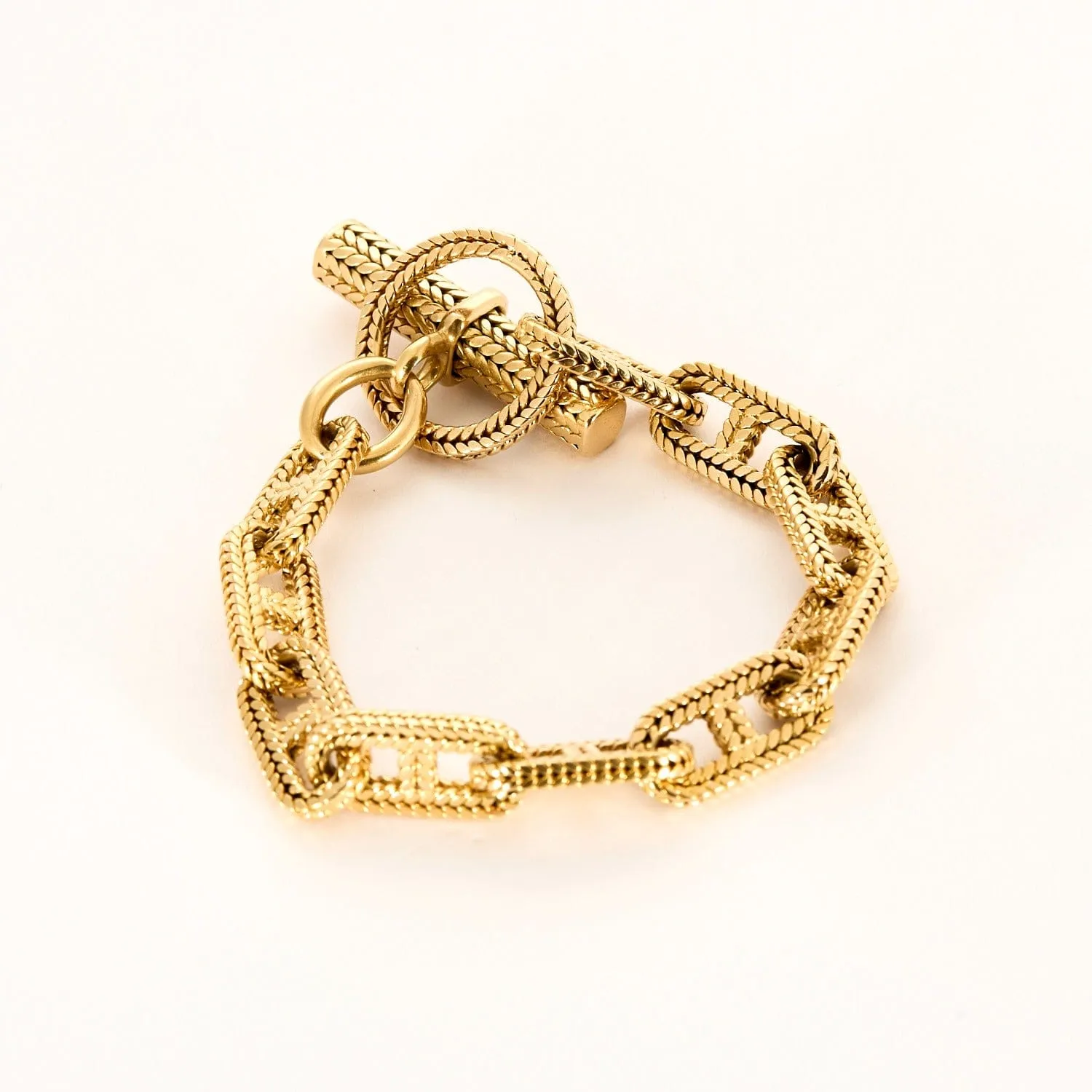 HERMES - Attribué à Georges Lenfant - Bracelet chaine d'ancre en or jaune. Grand modèle. sold by 58 Facettes