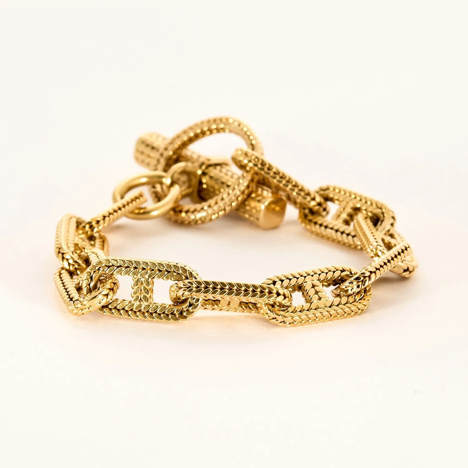 HERMES - Attribué à Georges Lenfant - Bracelet chaine d'ancre en or jaune. Grand modèle. sold by 58 Facettes product image thumbnail 5