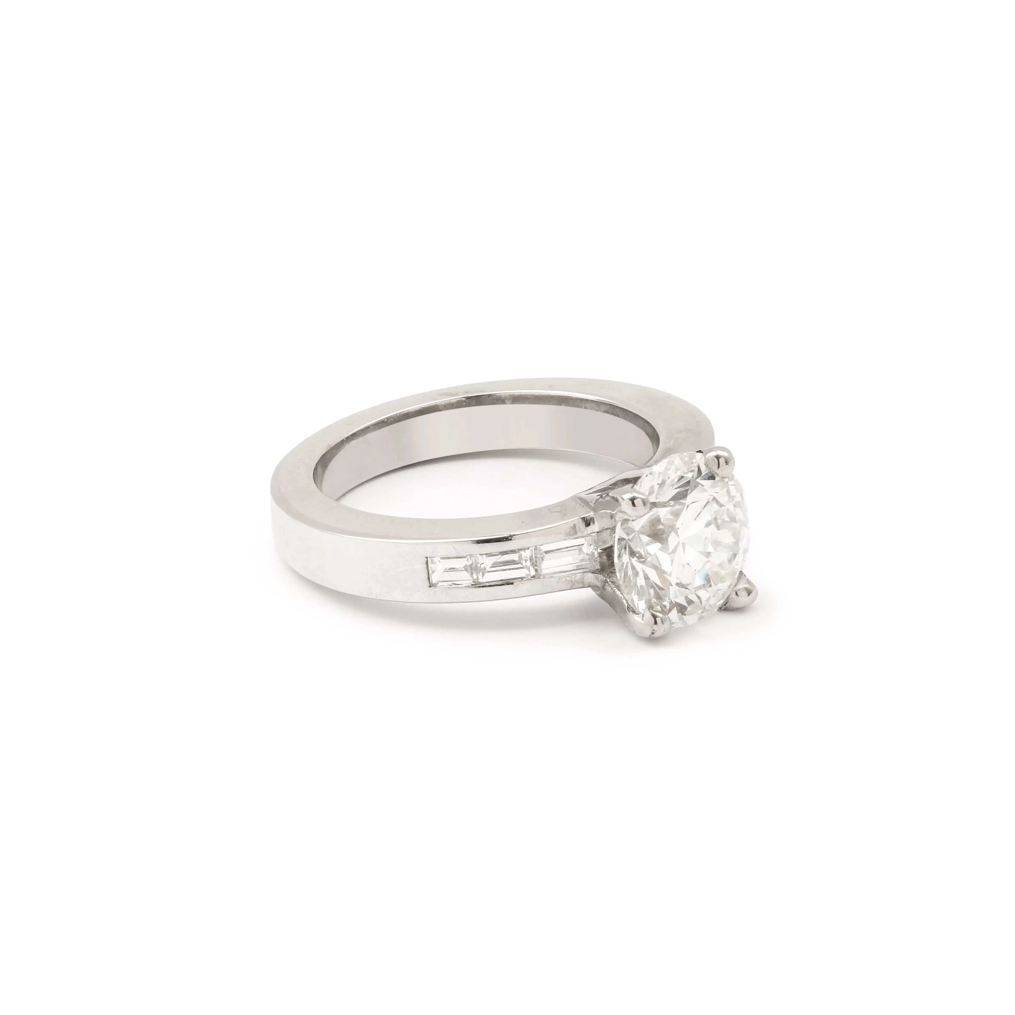 Bague Solitaire or gris diamant 2 Carats (Certificat) sold by 58 Facettes product image thumbnail 3