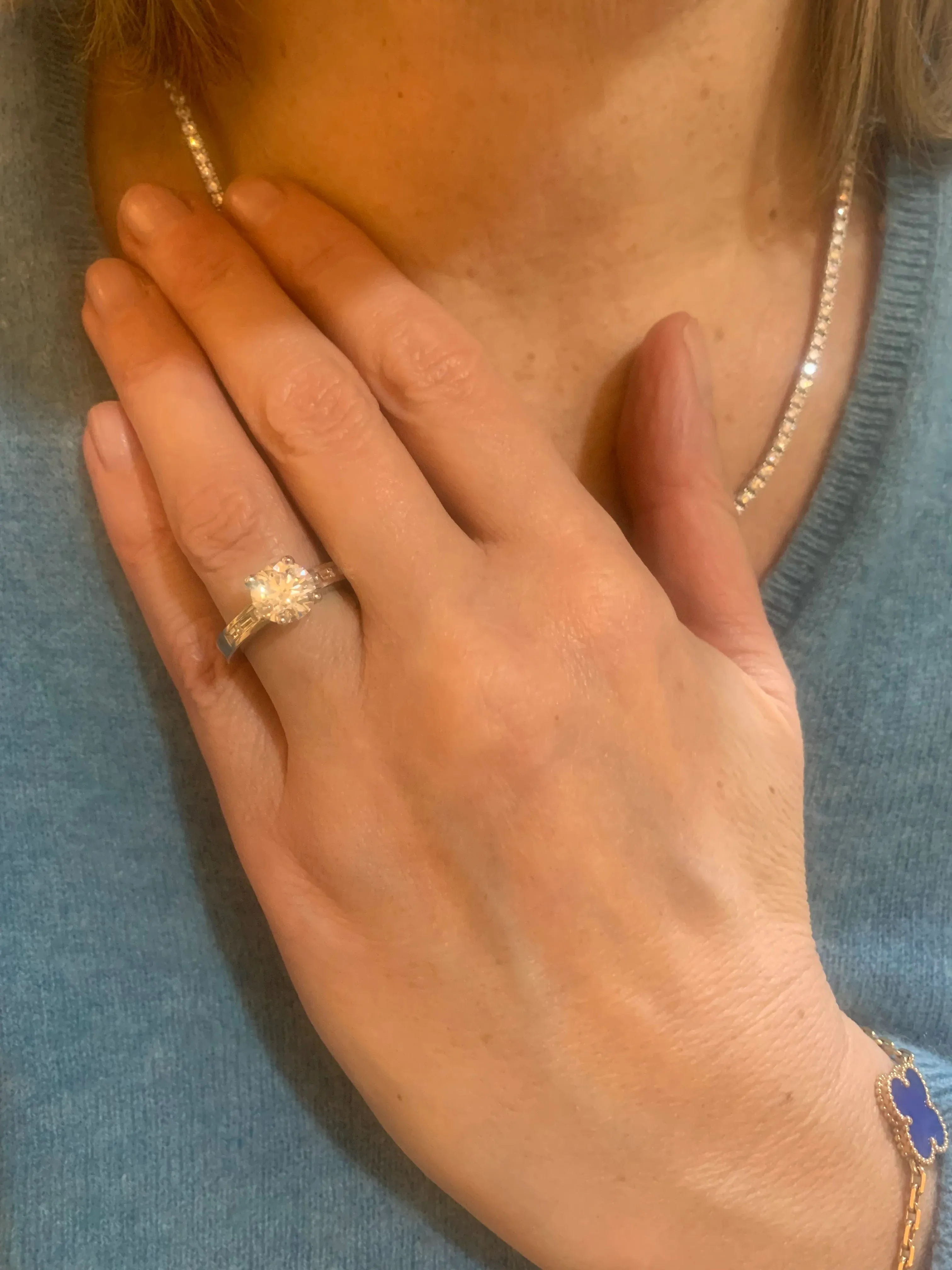 Bague Solitaire or gris diamant 2 Carats (Certificat) sold by 58 Facettes product image thumbnail 4