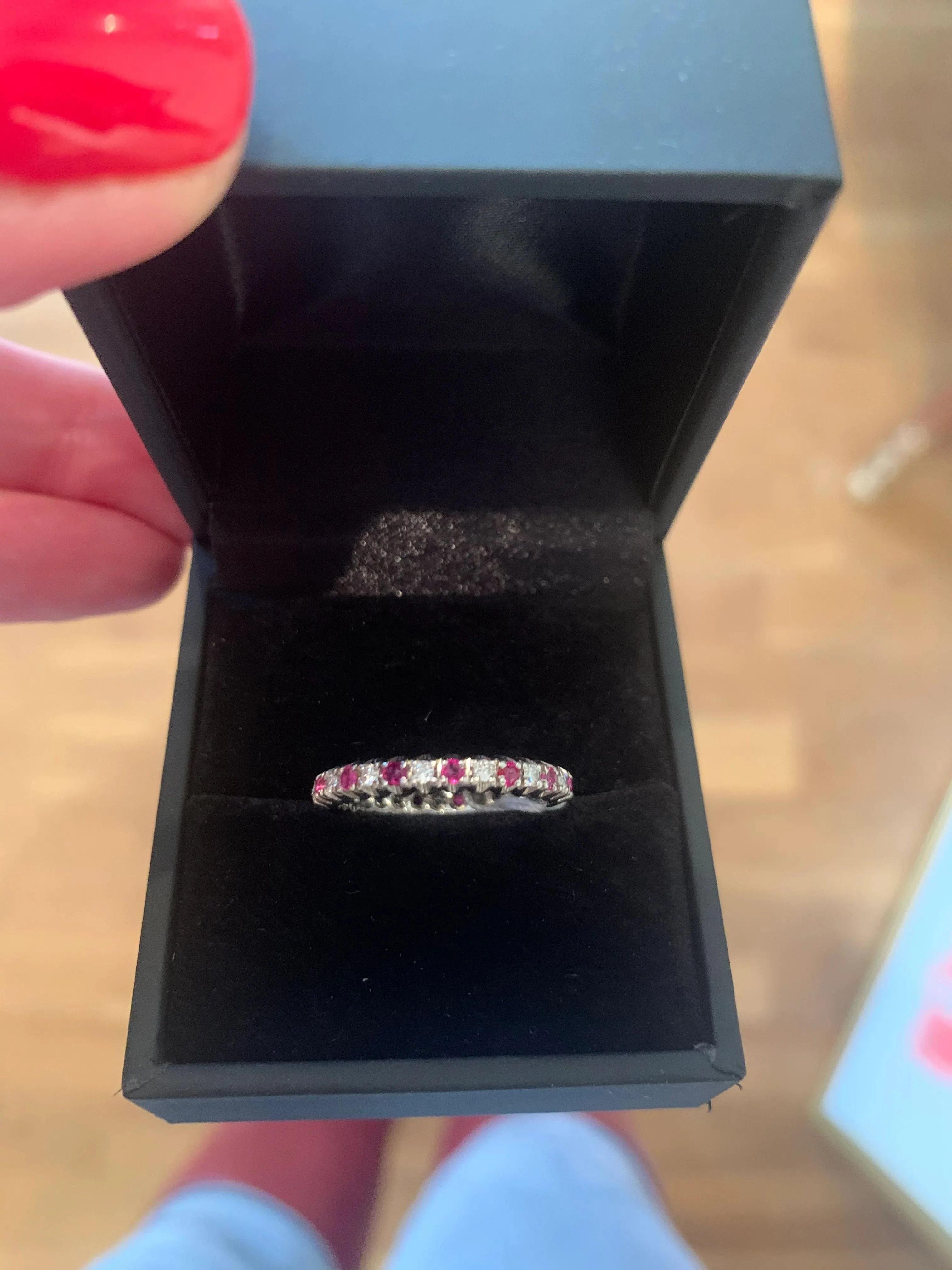 Alliance Vintage Tour Complet or gris rubis, diamants sold by 58 Facettes product image thumbnail 4