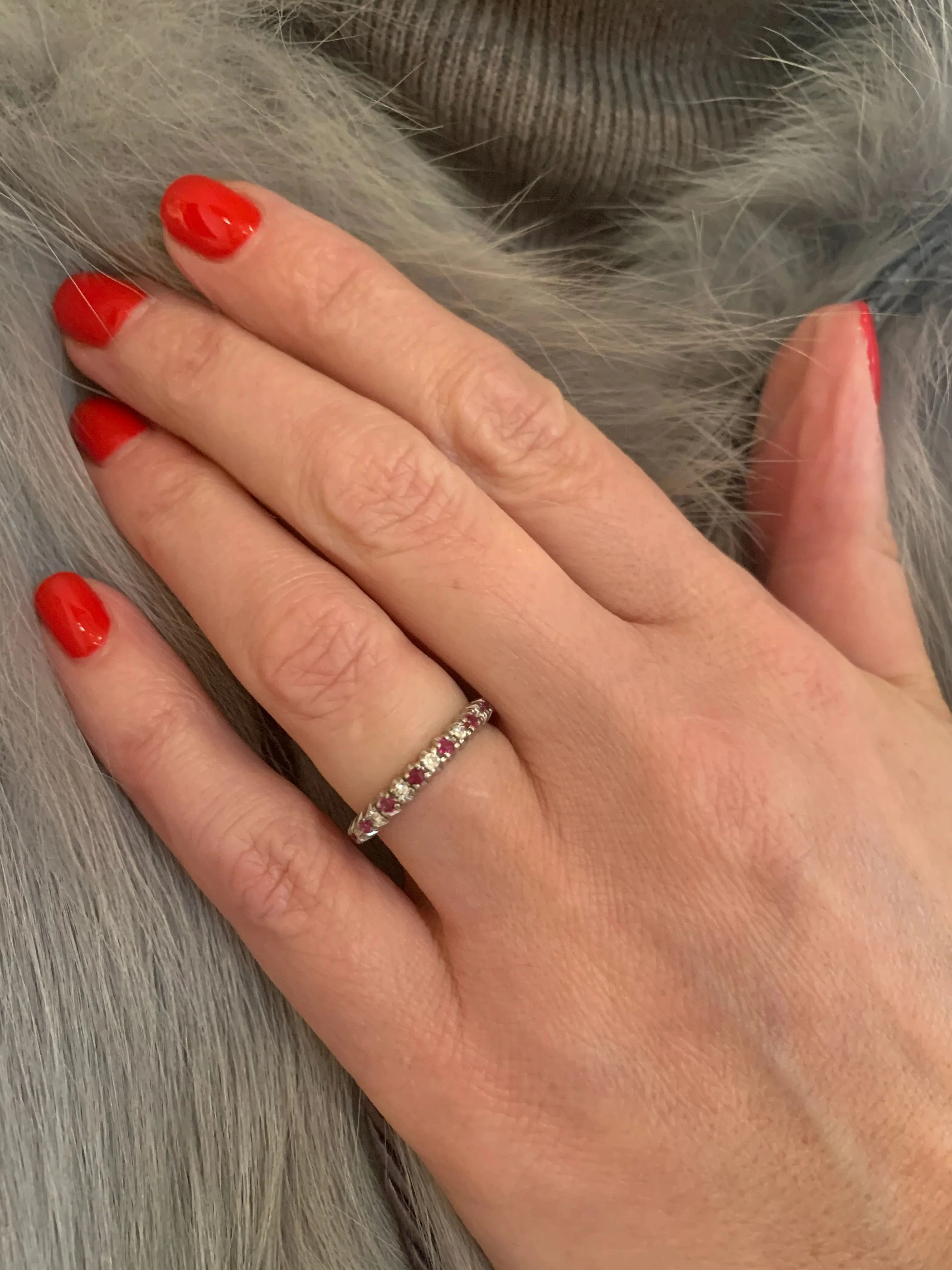 Alliance Vintage Tour Complet or gris rubis, diamants sold by 58 Facettes product image thumbnail 2