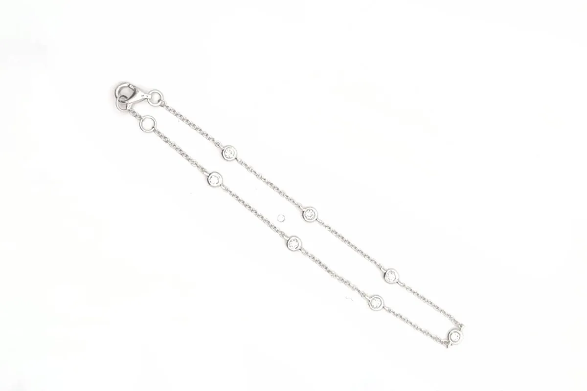Bracelet or blanc diamants sold by 58 Facettes