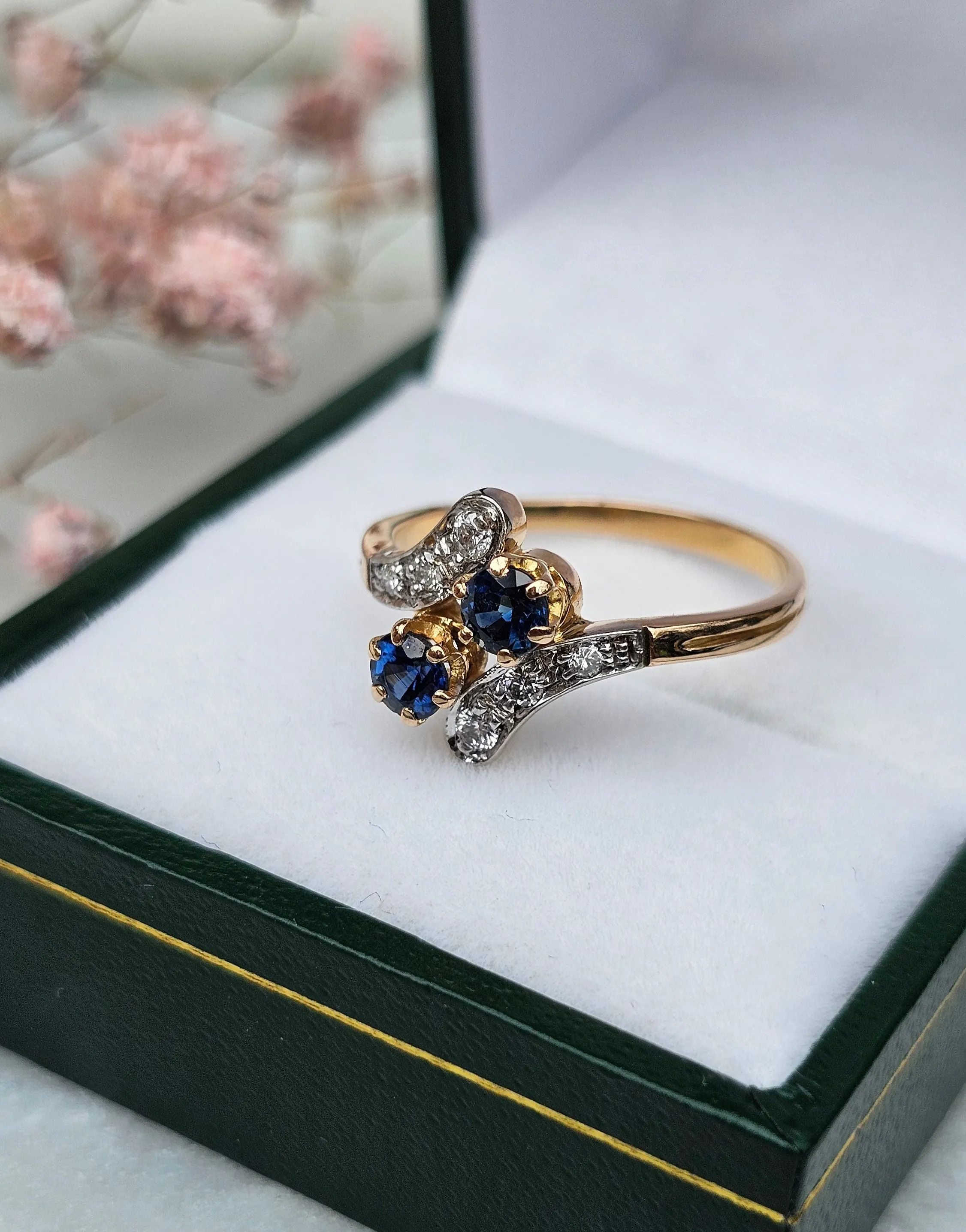 Bague Toi et Moi Saphirs Diamants sold by 58 Facettes product image thumbnail 5