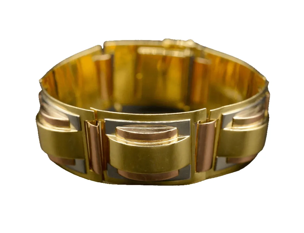 Bracelet Tank en Trois Ors sold by 58 Facettes