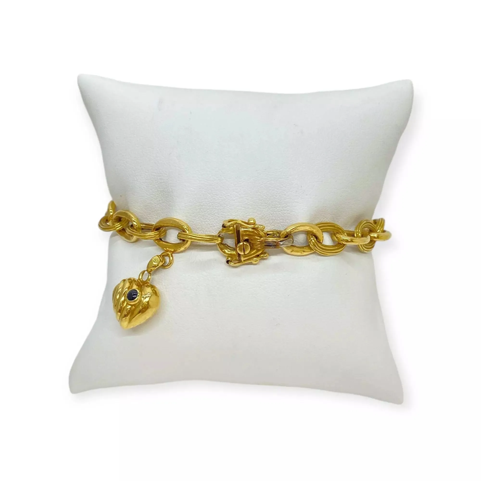 Bracelet breloque cœur or jaune sold by 58 Facettes