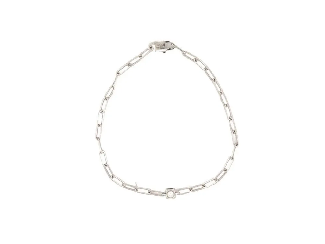 bracelet DINH VAN le cube diamant chaine en or blanc sold by 58 Facettes