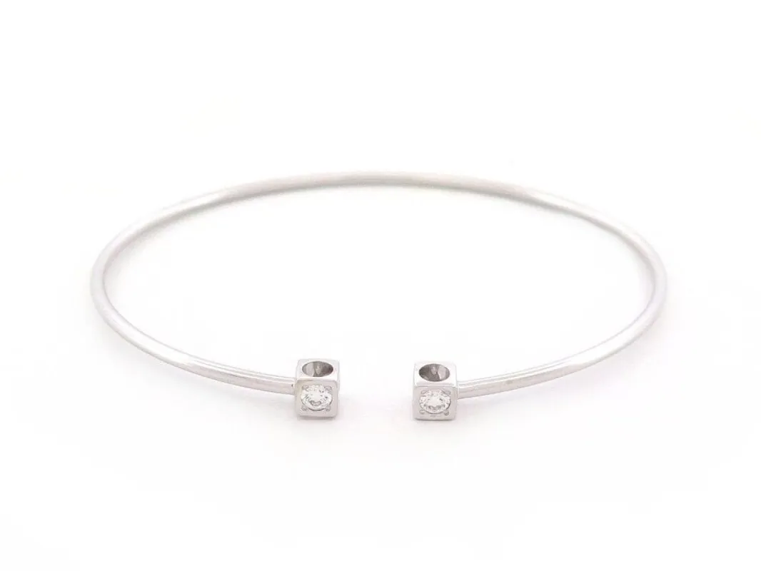 bracelet DINH VAN le cube diamant pm 15 or blanc sold by 58 Facettes
