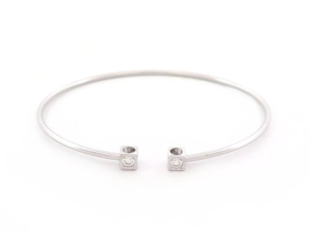 bracelet DINH VAN le cube diamant pm 15 or blanc sold by 58 Facettes
