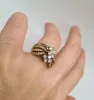 Bague or jaune sertie de diamants sold by 58 Facettes