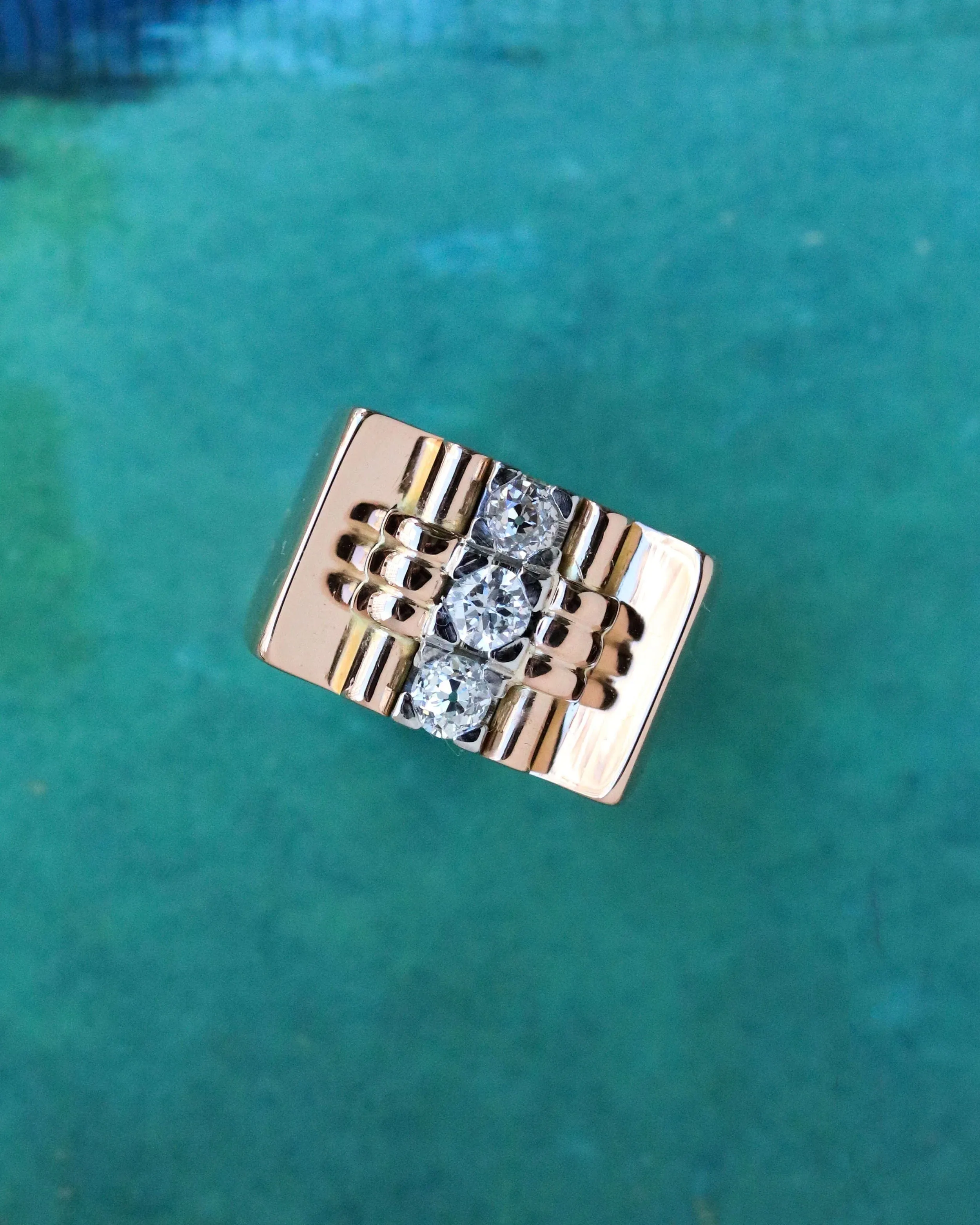 Bague Tank or rose diamants sold by 58 Facettes product image thumbnail 4