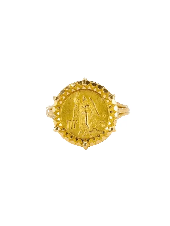 Bague signe du zodiaque Vierge or jaune sold by 58 Facettes