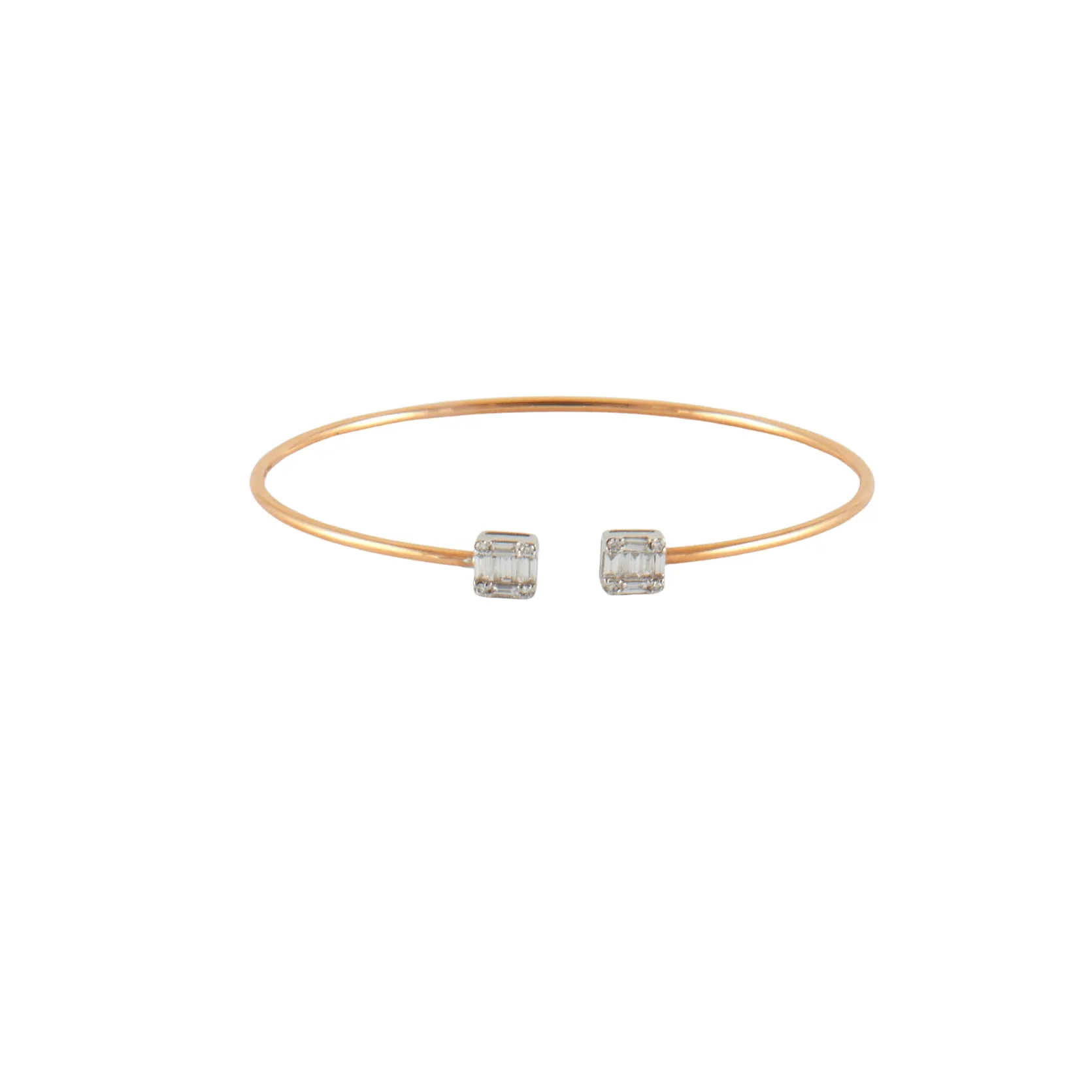 Bracelet Jonc or rose diamants sold by 58 Facettes