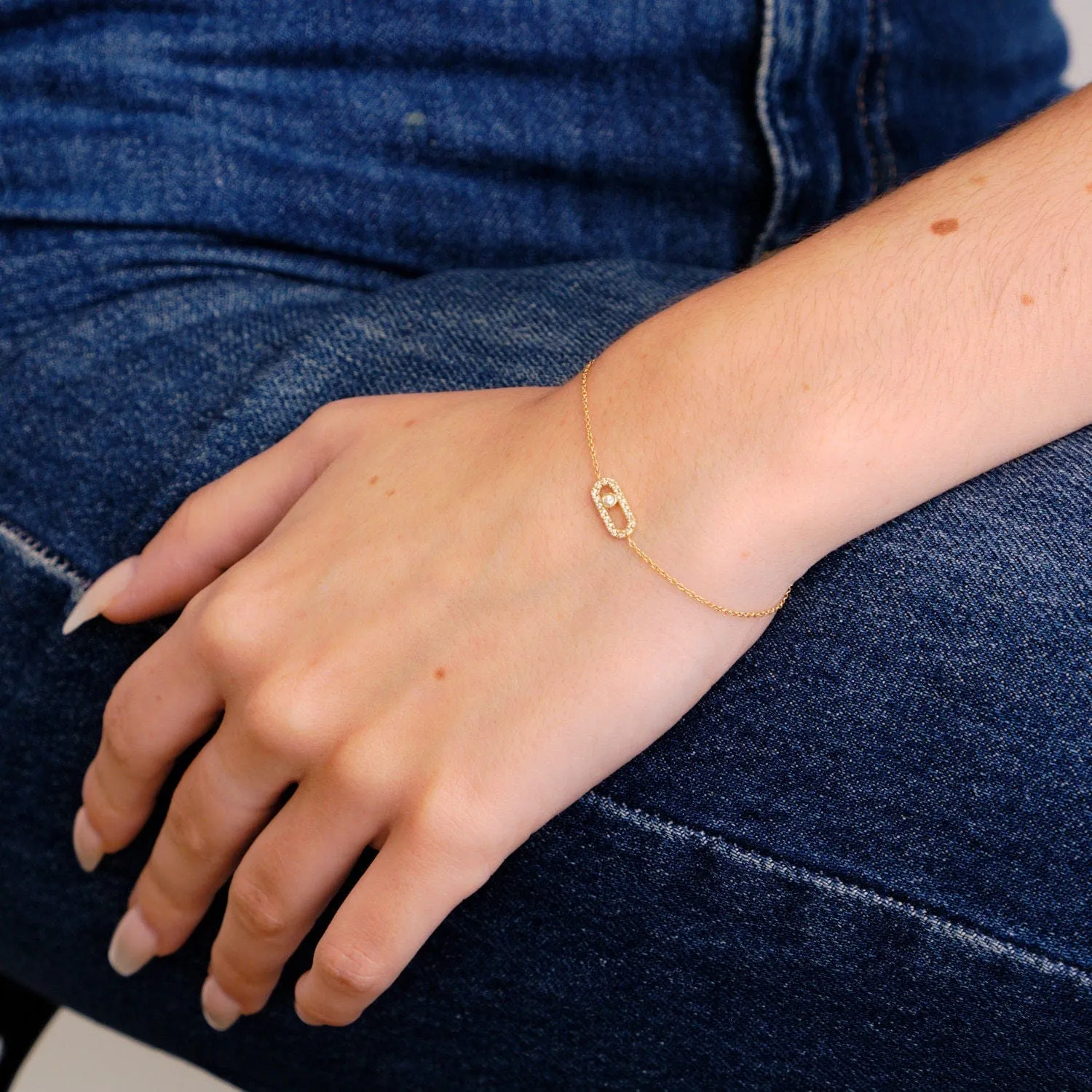 Bracelet or jaune diamants sold by 58 Facettes product image thumbnail 2