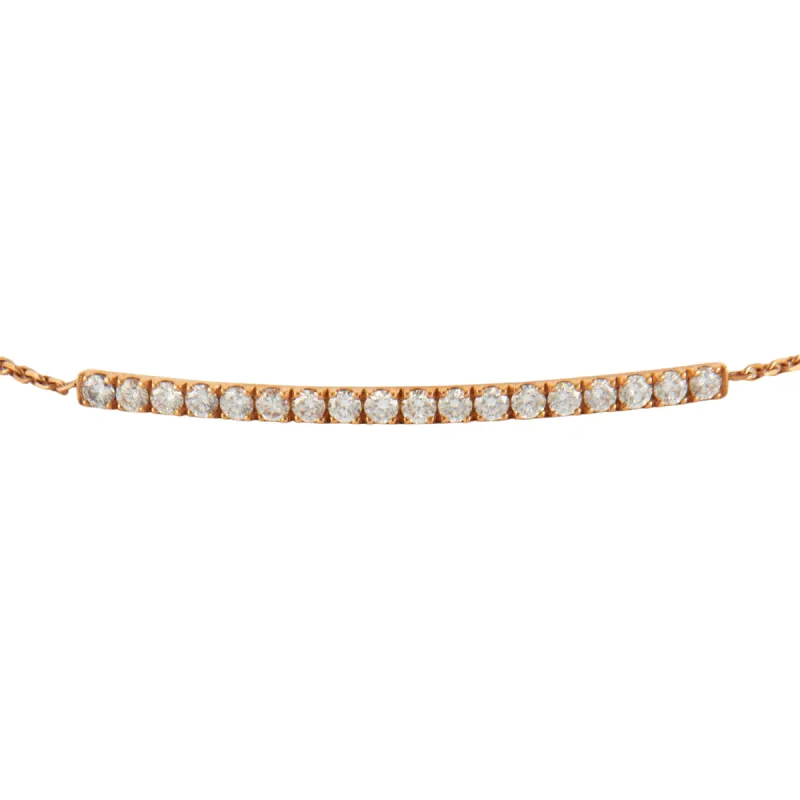 Bracelet or jaune barrette diamants sold by 58 Facettes