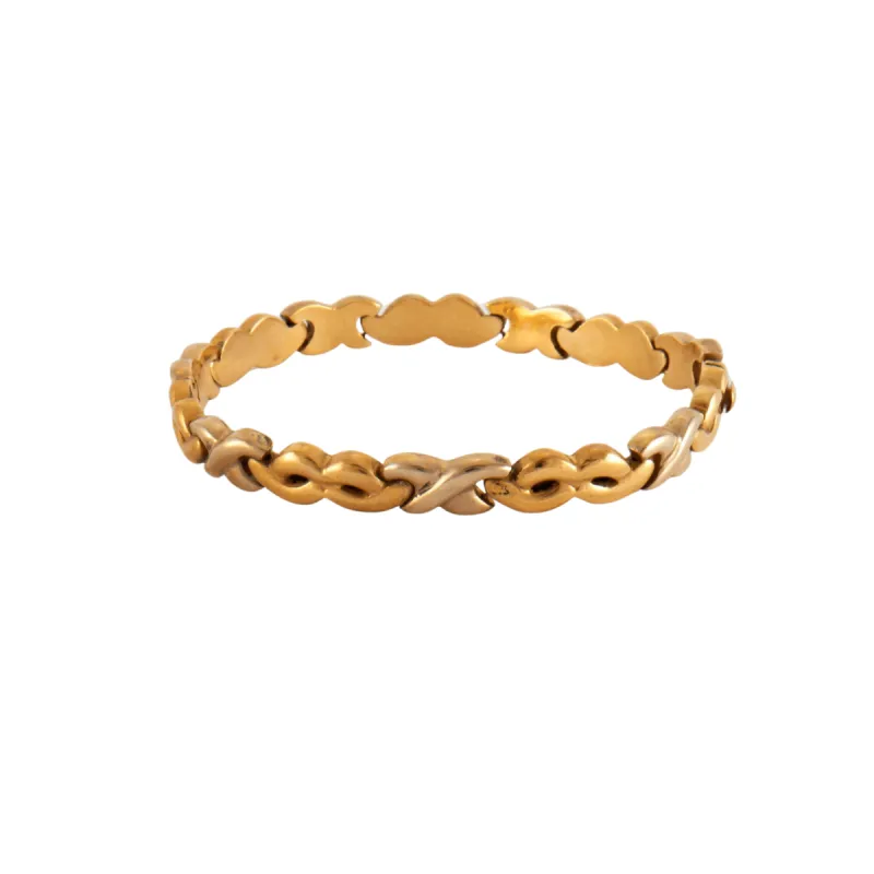 Bracelet en or jaune et blanc sold by 58 Facettes