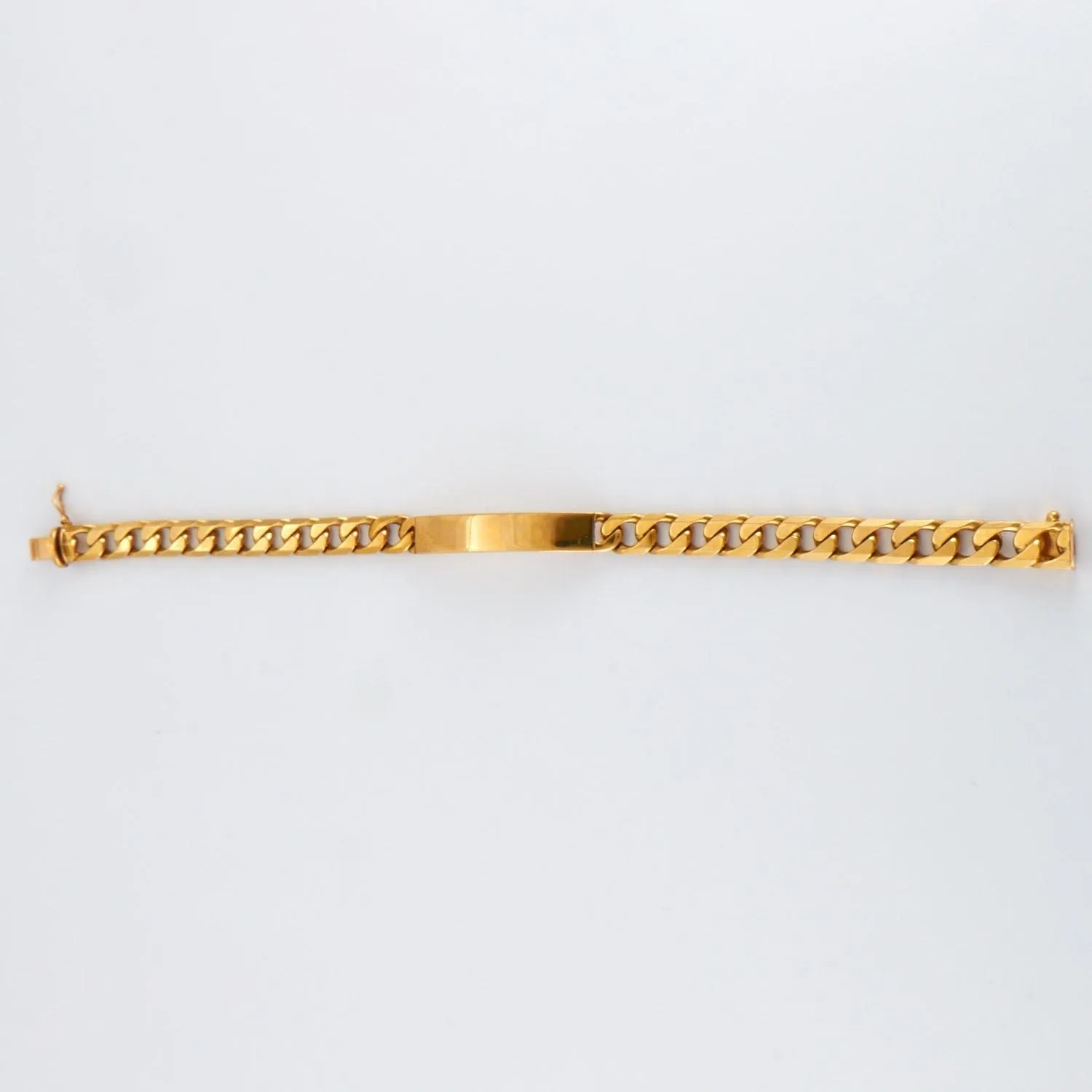 Gourmette avec plaque or jaune sold by 58 Facettes