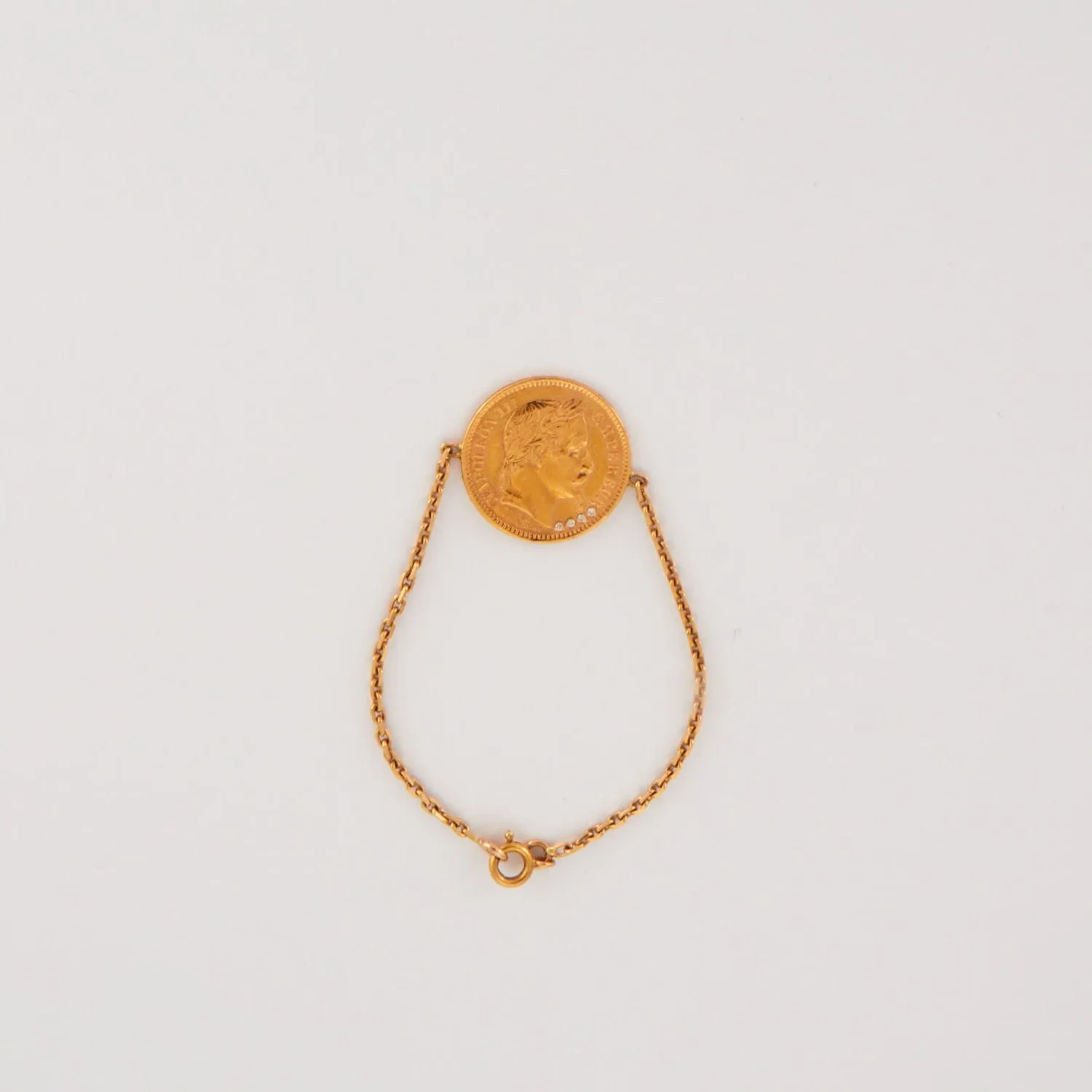 Bracelet médaillon or rose diamants sold by 58 Facettes product image thumbnail 5